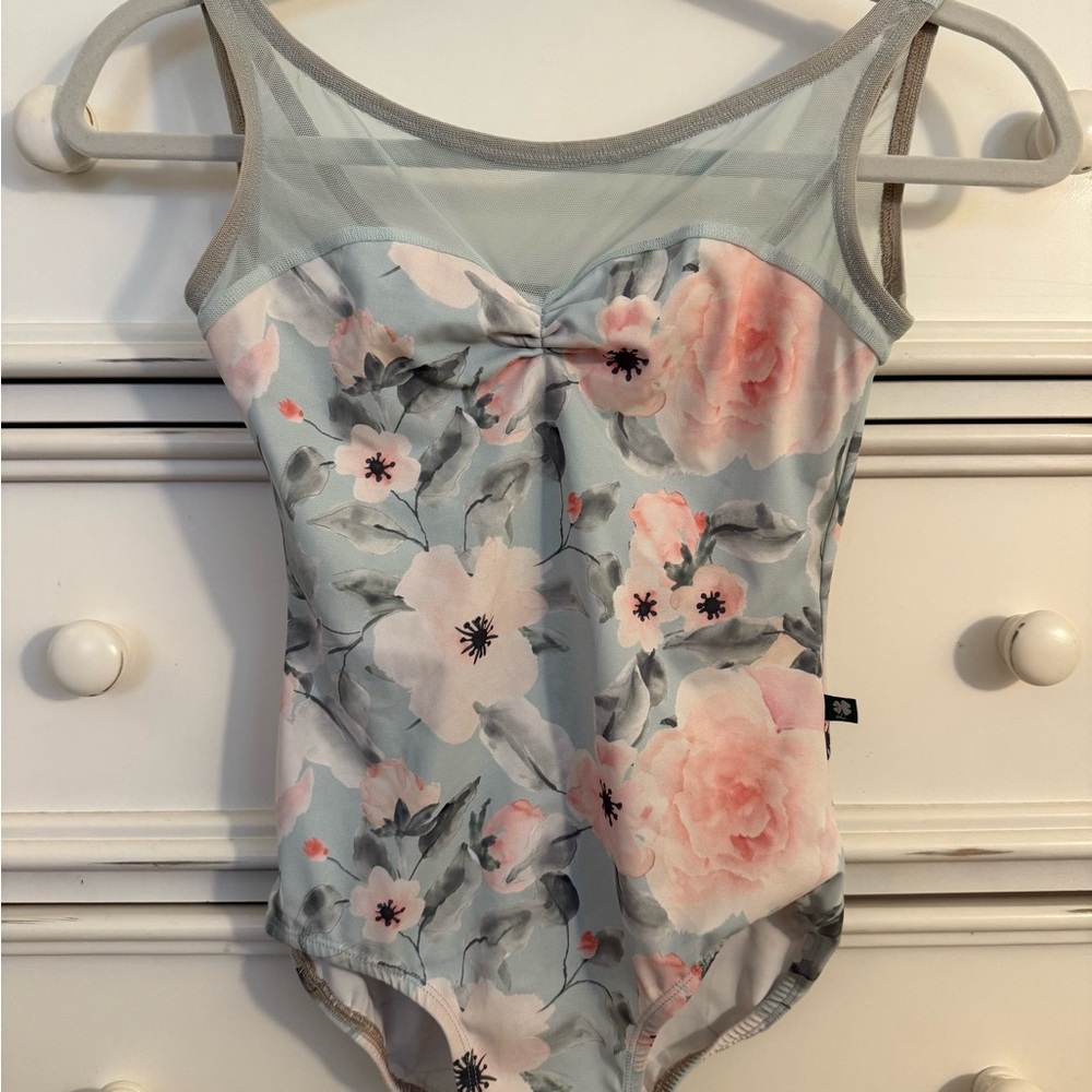Kids Pink and Green Floral Luckyleo Size Medium